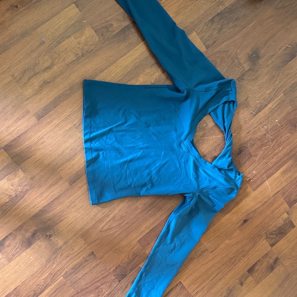 Athleta Teal Long Sleeve Women's Top